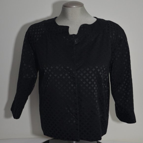 Covington Sears Black Blazer 3/4 Sleeve - Picture 1 of 7